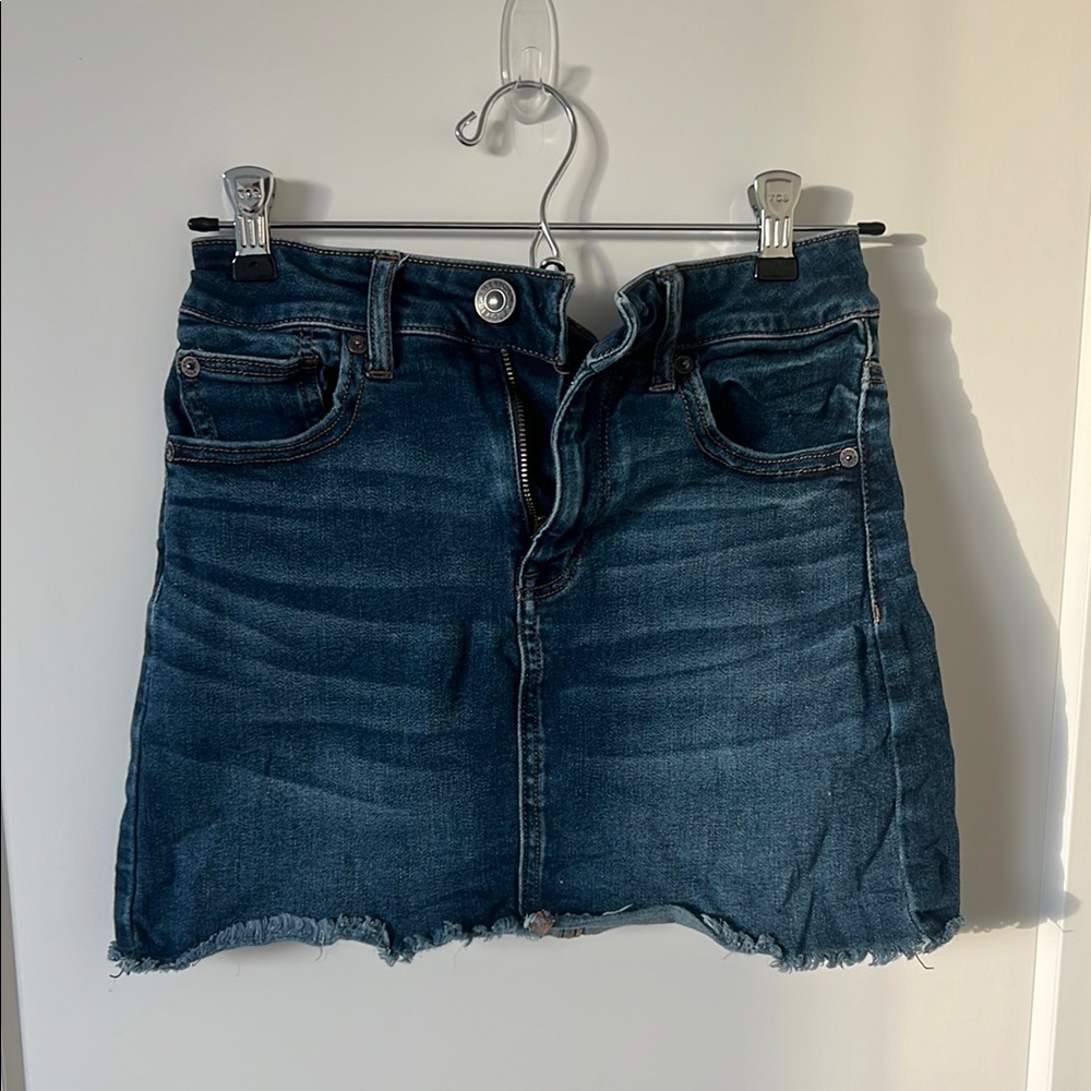 American Eagle Outfitters Dark Blue Denim Mini Skirt